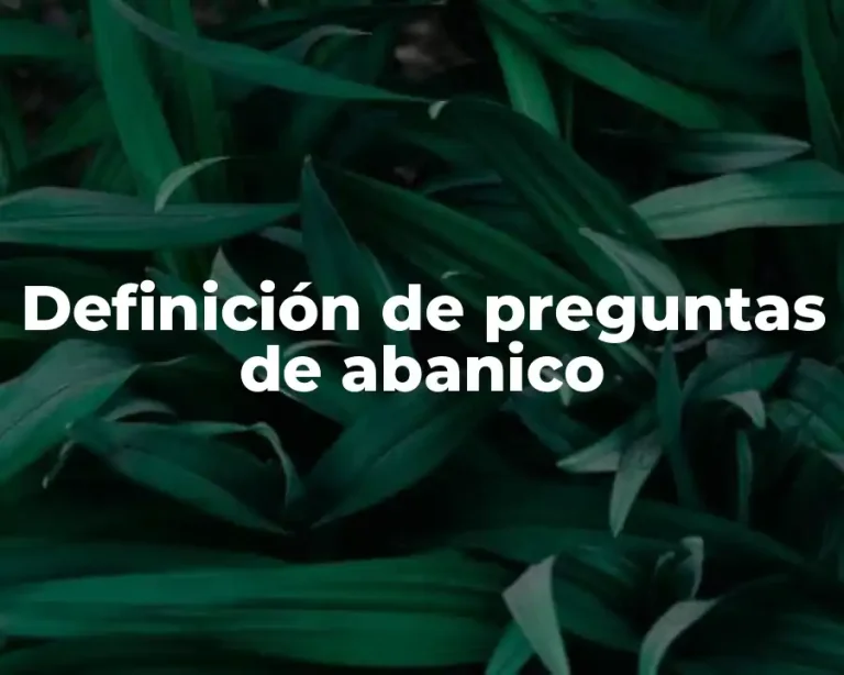 Definición de preguntas de abanico