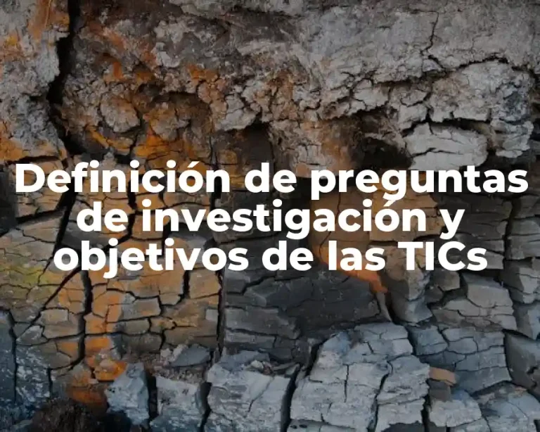 Definición de preguntas de investigación y objetivos de las TICs