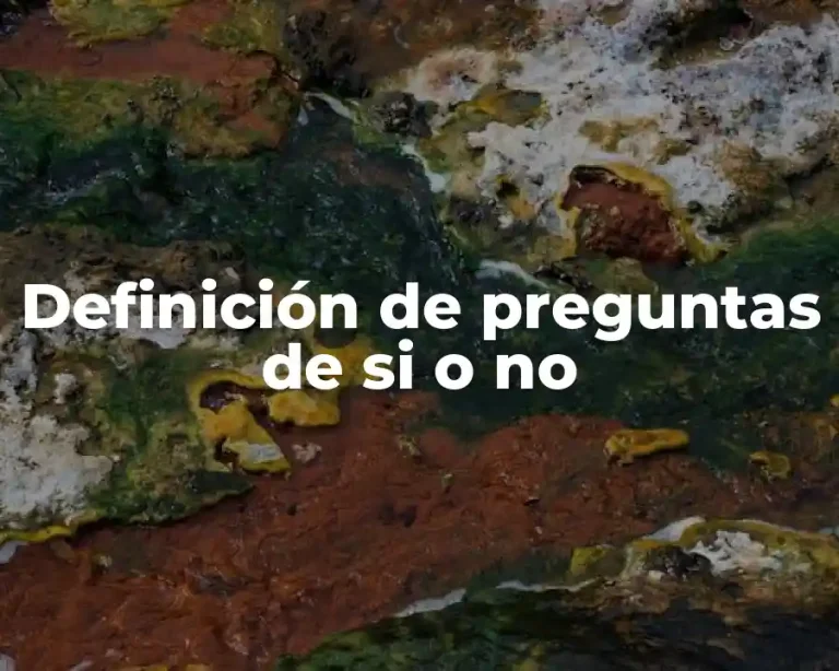 Definición de preguntas de si o no