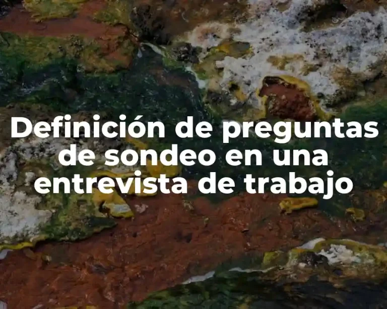 Definición de preguntas de sondeo en una entrevista de trabajo