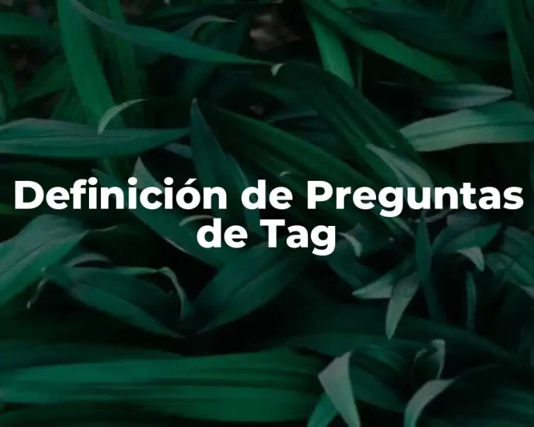 Definición de Preguntas de Tag