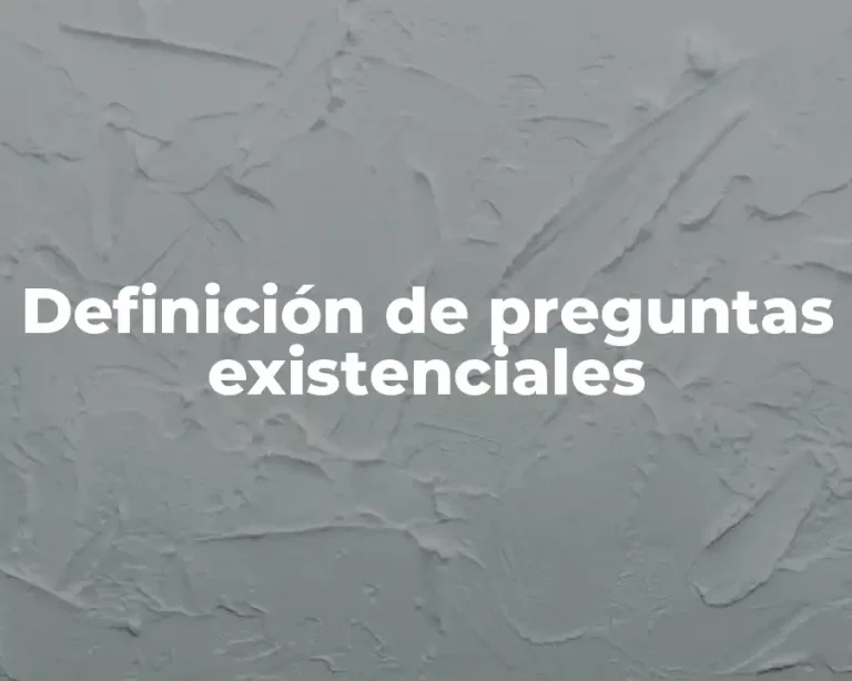 Definición de preguntas existenciales