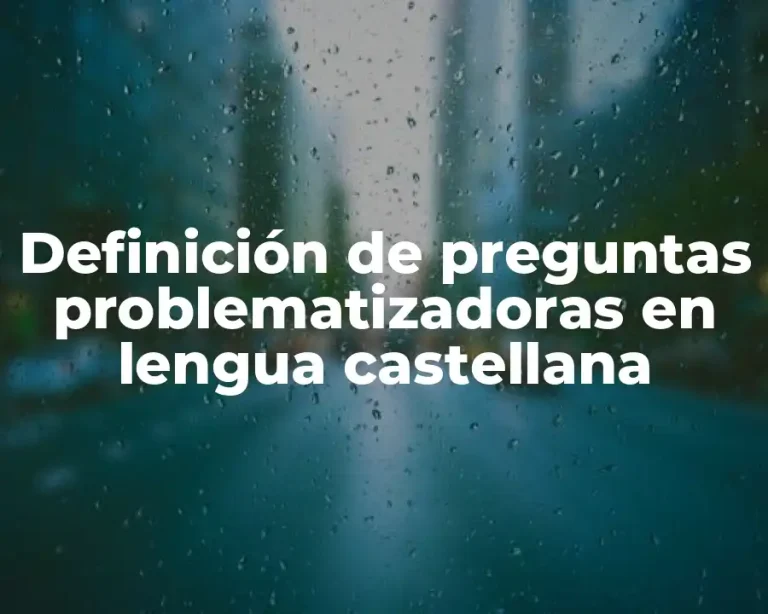 Definición de preguntas problematizadoras en lengua castellana