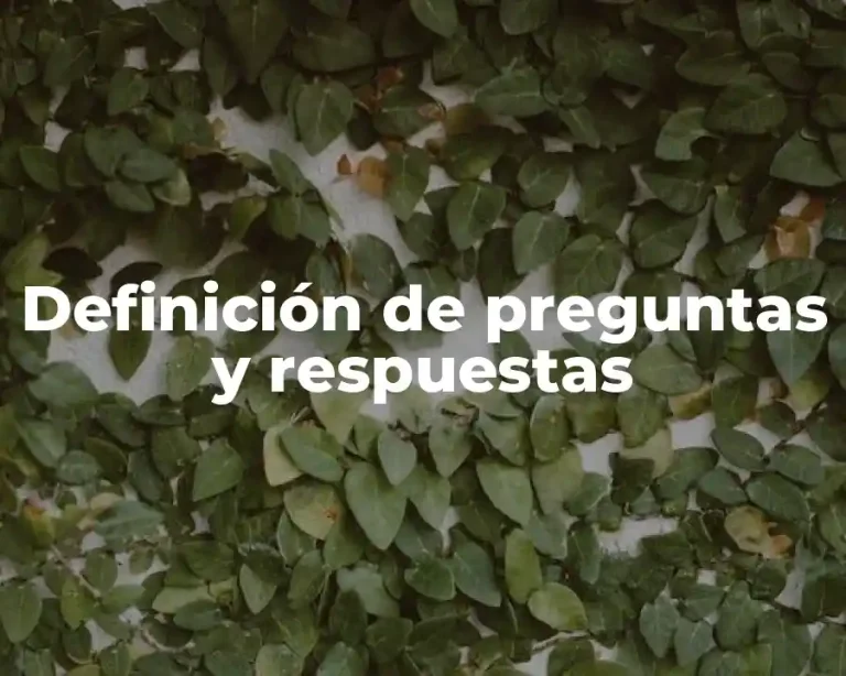 Definición de preguntas y respuestas