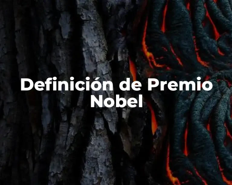 Definición de Premio Nobel