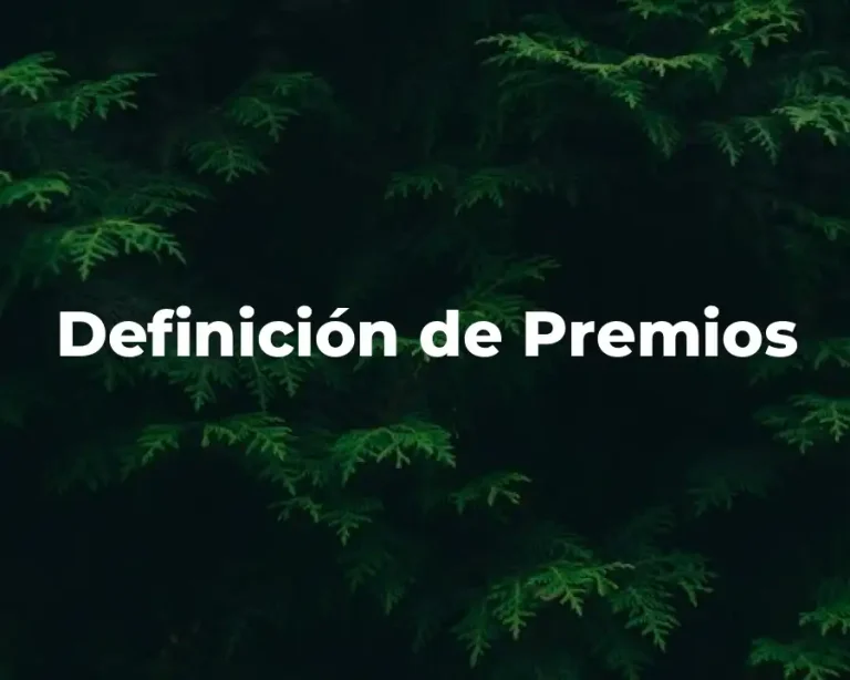 Definición de Premios