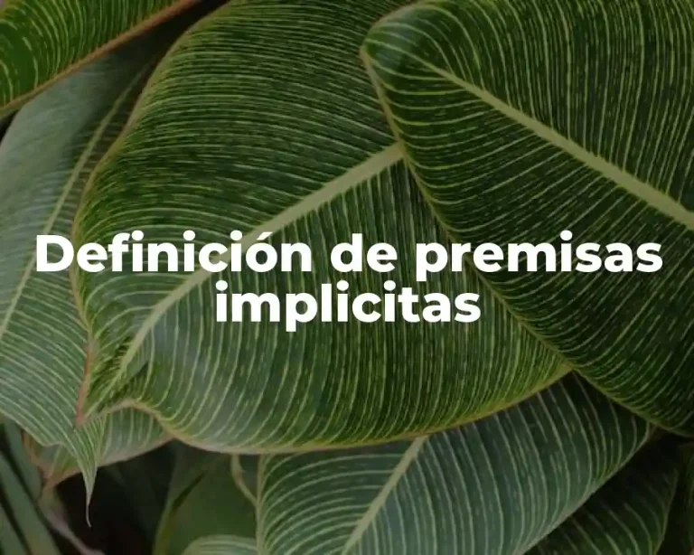 Definición de premisas implicitas