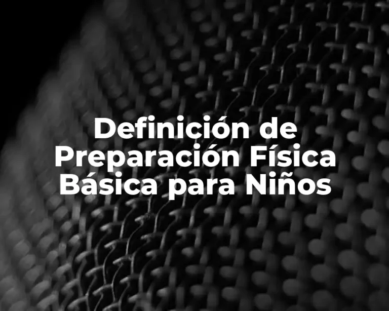 Definición de Preparación Física Básica para Niños