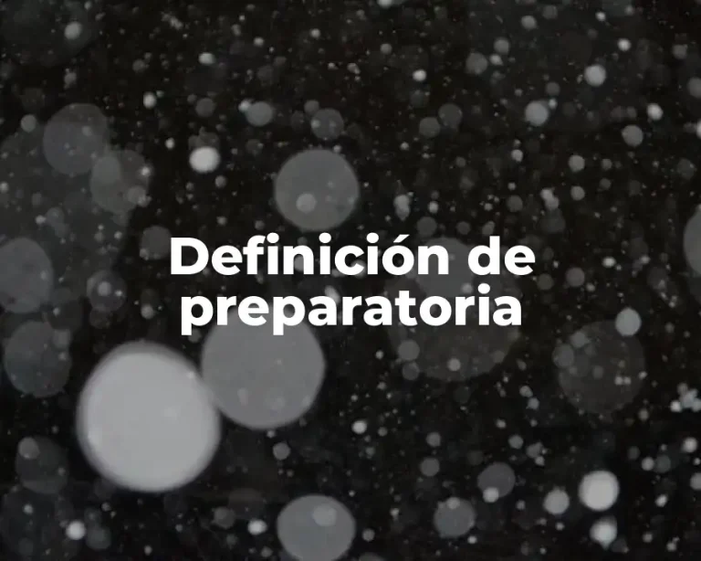 Definición de preparatoria