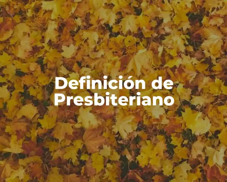 Definición de Presbiteriano