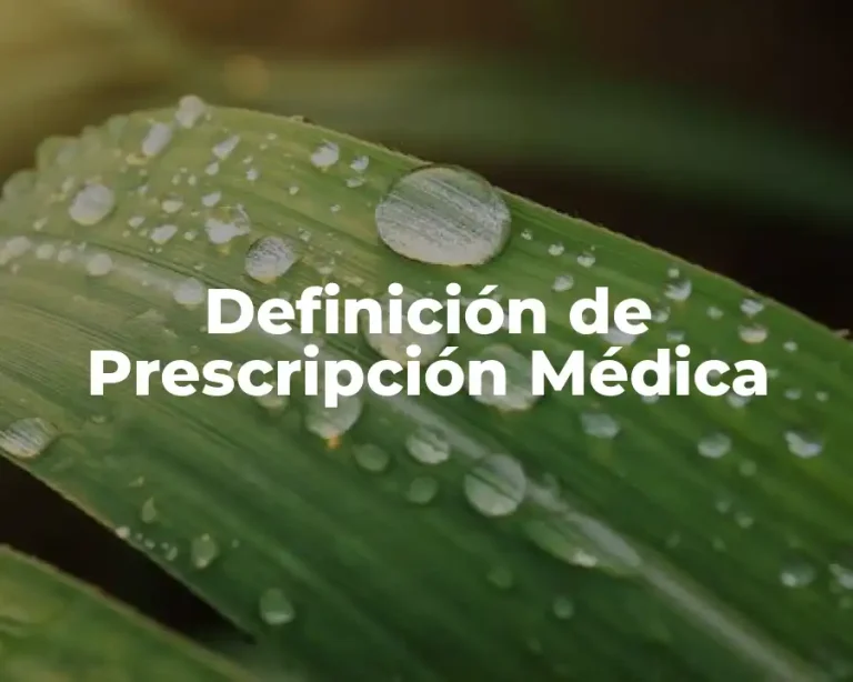 Definición de Prescripción Médica