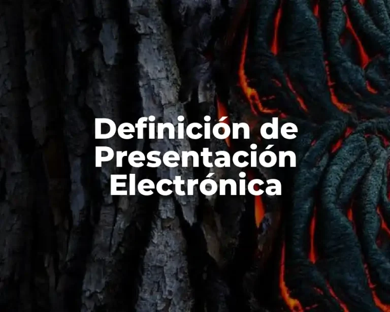 Definición de Presentación Electrónica