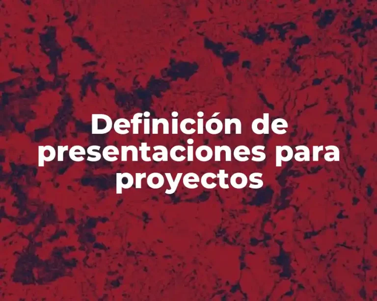Definición de presentaciones para proyectos