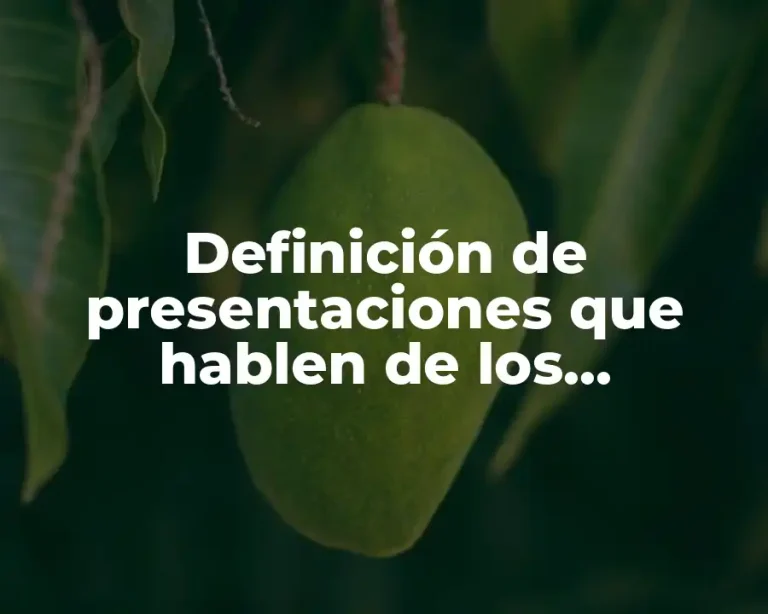 Definición de presentaciones que hablen de los aprendizajes de español