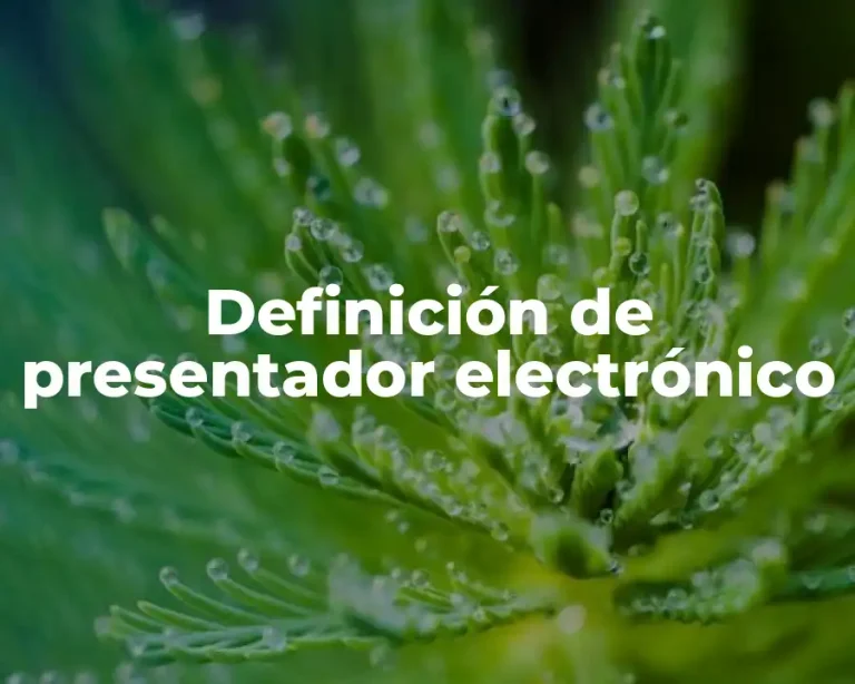 Definición de presentador electrónico