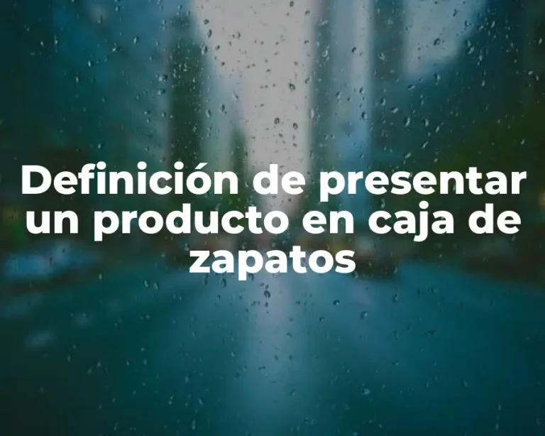 Definición de presentar un producto en caja de zapatos