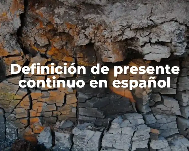 Definición de presente continuo en español