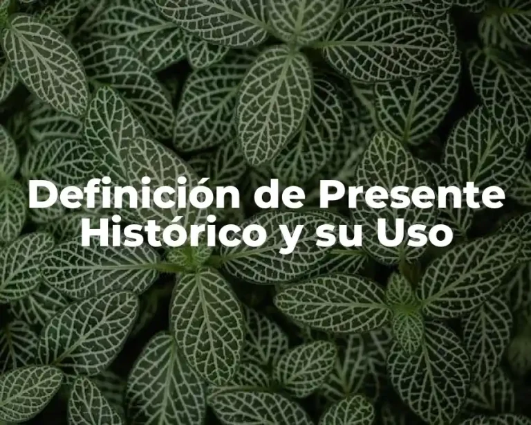 Definición de Presente Histórico y su Uso