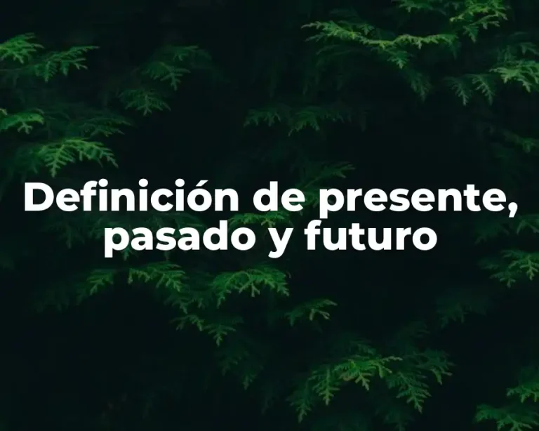 Definición de presente, pasado y futuro