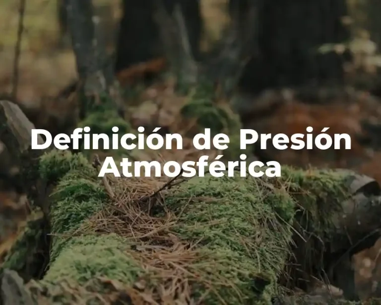 Definición de Presión Atmosférica