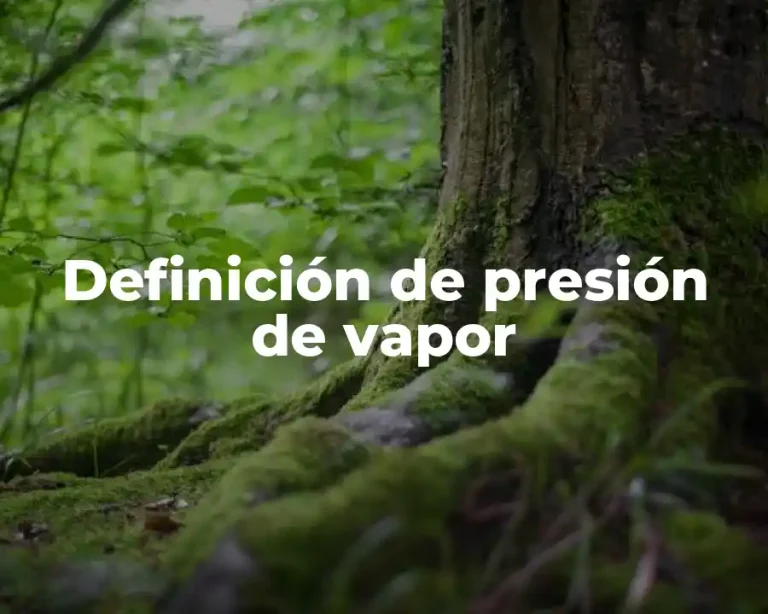 Definición de presión de vapor
