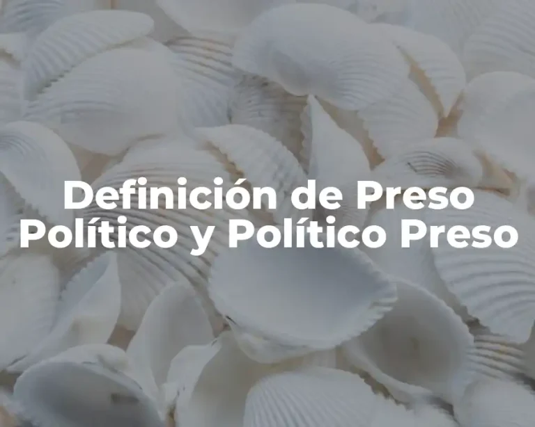 Definición de Preso Político y Político Preso