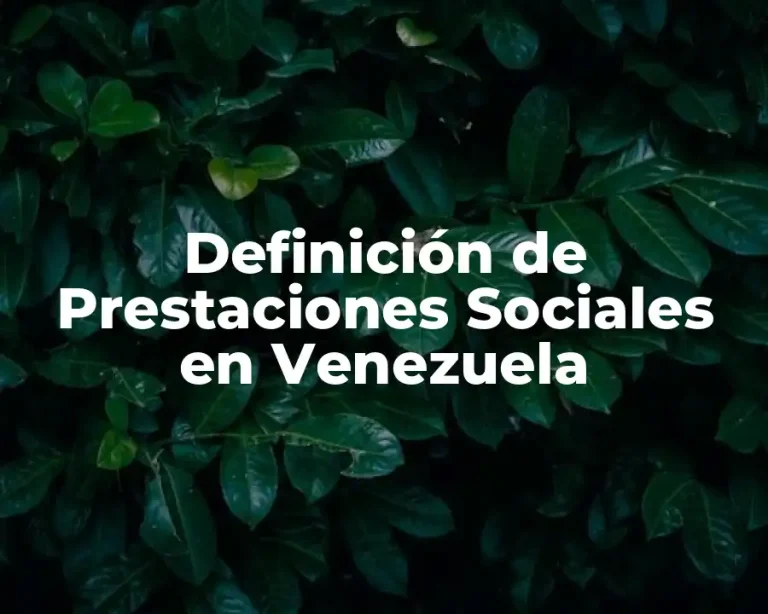Definición de Prestaciones Sociales en Venezuela