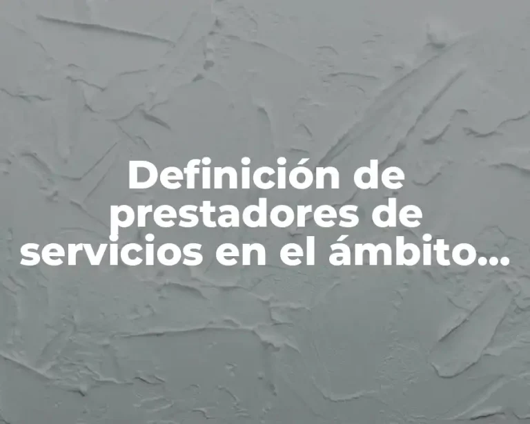 Definición de prestadores de servicios en el ámbito mercantil