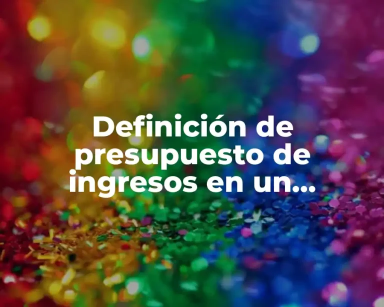 Definición de presupuesto de ingresos en un proyecto