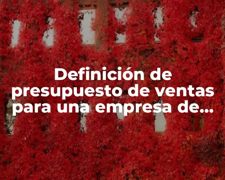 Definición de presupuesto de ventas para una empresa de servicios