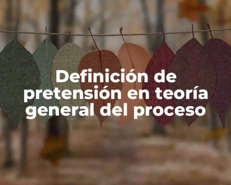 Definición de pretensión en teoría general del proceso