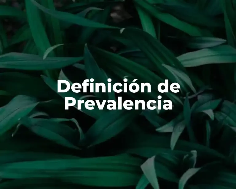 Definición de Prevalencia