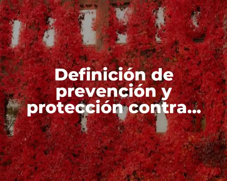 Definición de prevención y protección contra incendios