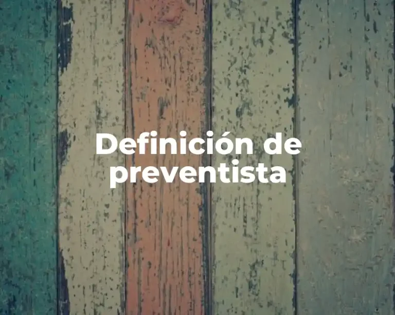 Definición de preventista