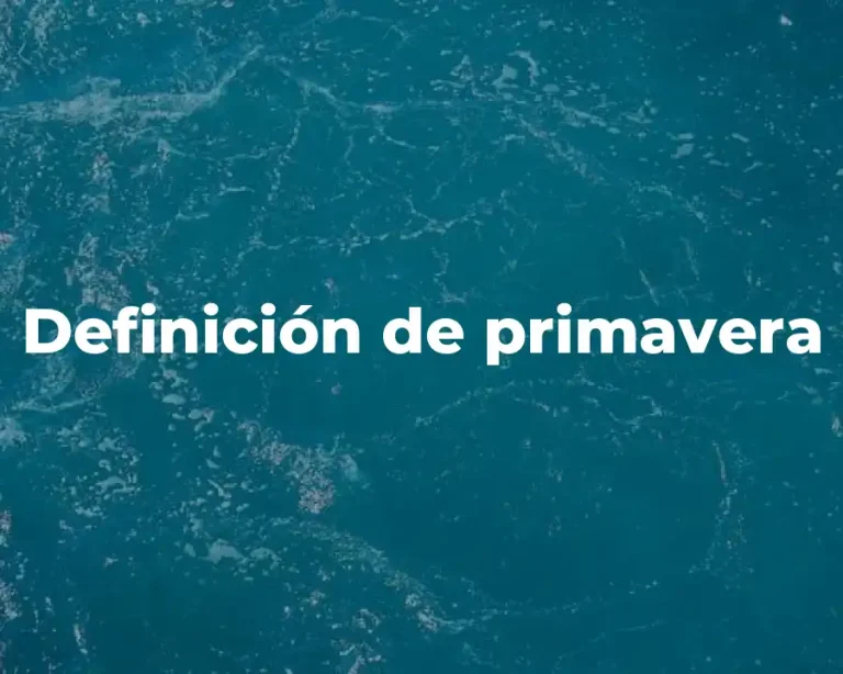 Definición de primavera