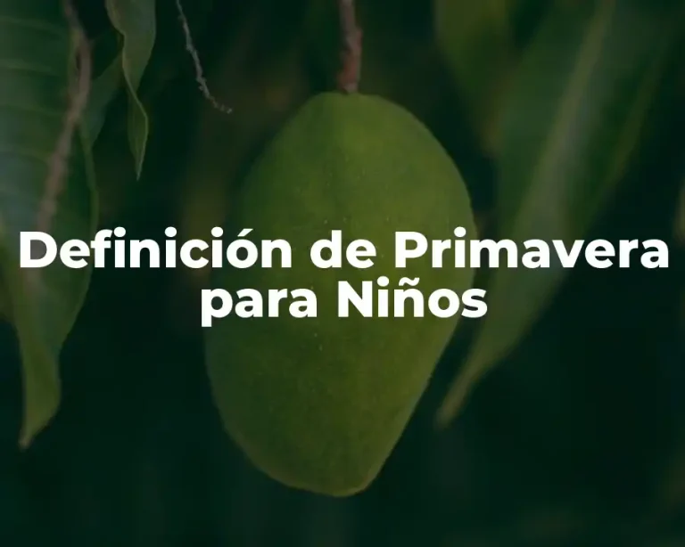 Definición de Primavera para Niños