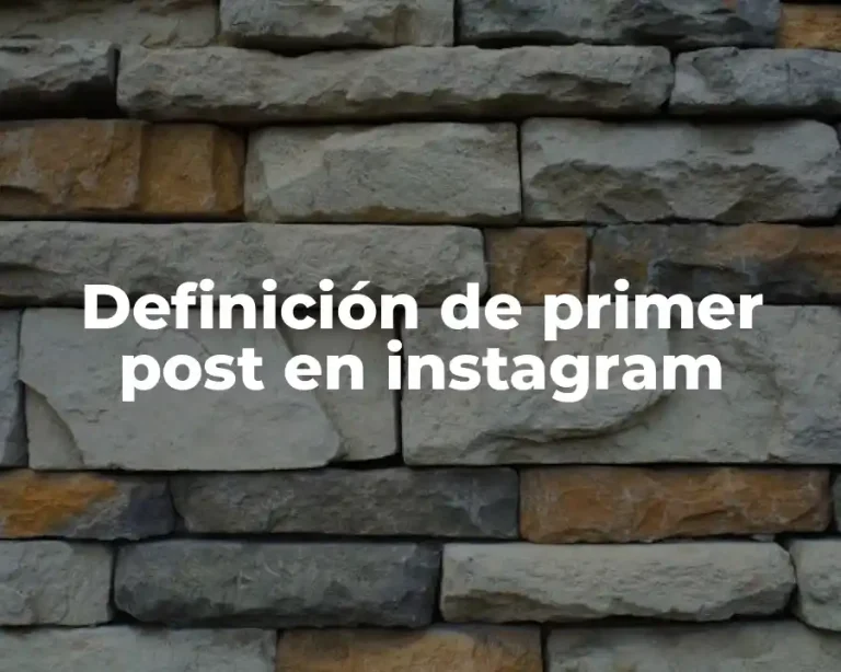 Definición de primer post en instagram