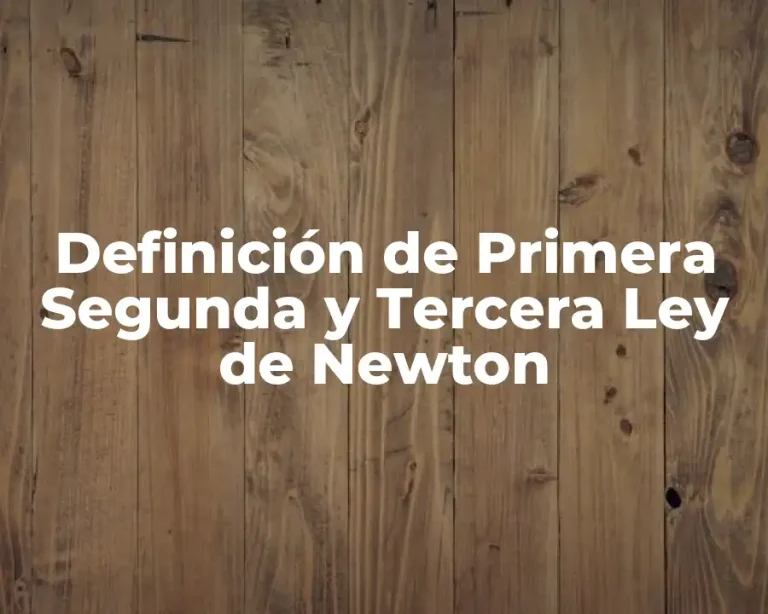 Definición de Primera Segunda y Tercera Ley de Newton