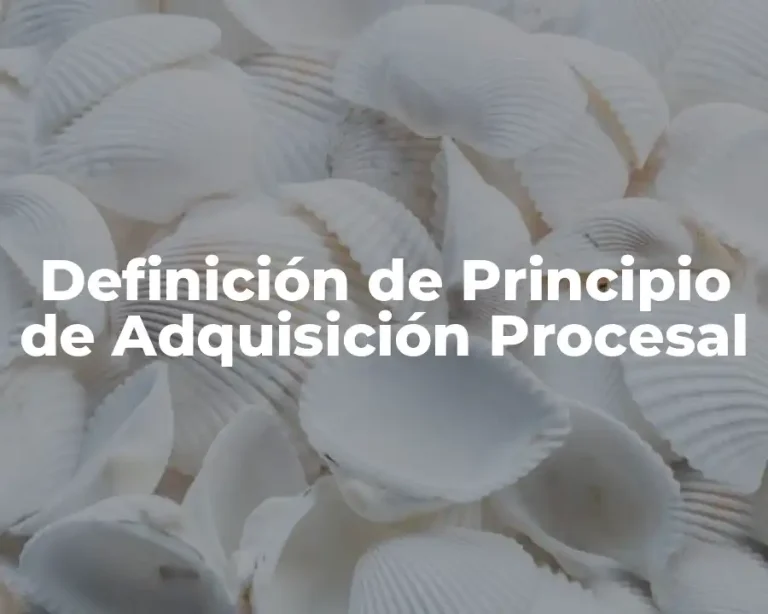 Definición de Principio de Adquisición Procesal