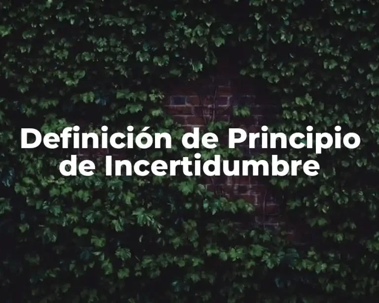Definición de Principio de Incertidumbre