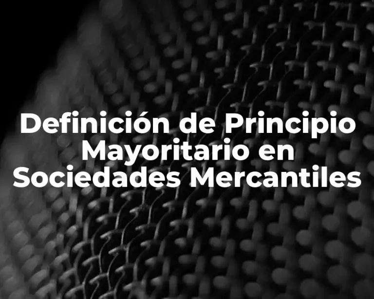 Definición de Principio Mayoritario en Sociedades Mercantiles