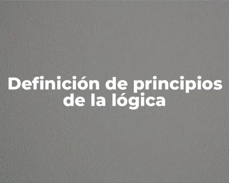 Definición de principios de la lógica