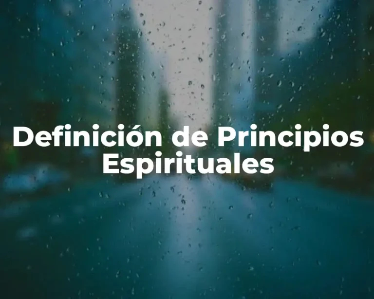 Definición de Principios Espirituales