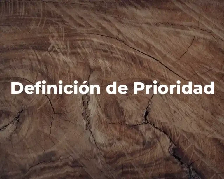 Definición de Prioridad