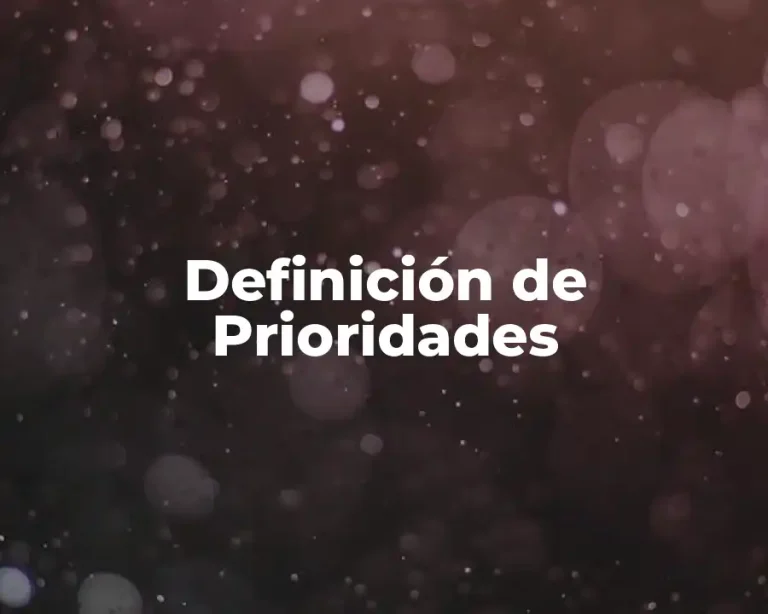 Definición de Prioridades
