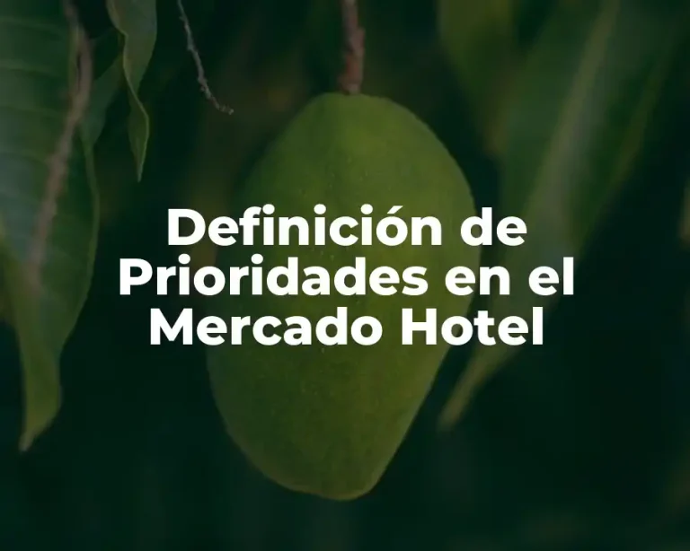 Definición de Prioridades en el Mercado Hotel