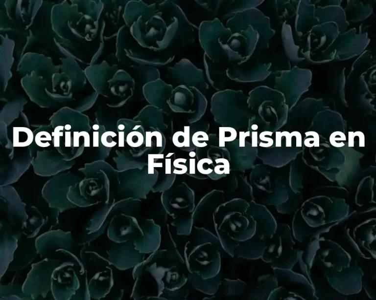 Definición de Prisma en Física