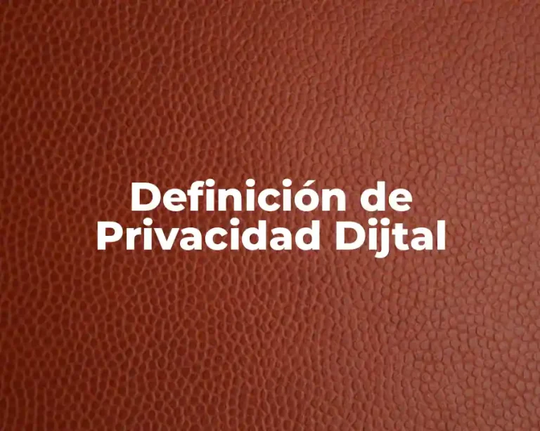 Definición de Privacidad Dijtal