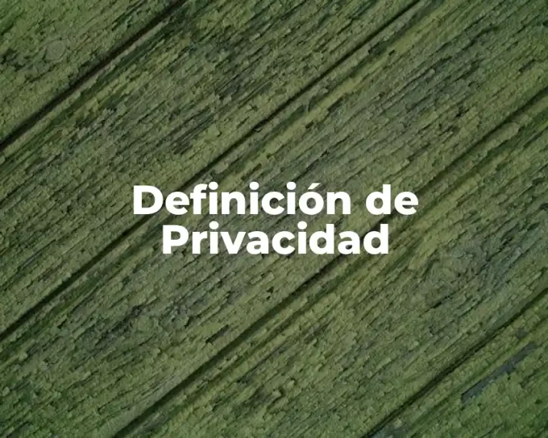 Definición de Privacidad