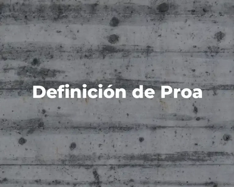 Definición de Proa